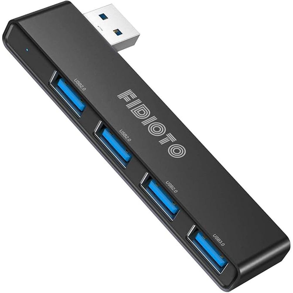 USB Hub: Fidioto 4 Port USB Adapter(1 * 3.0 Hub – Front View