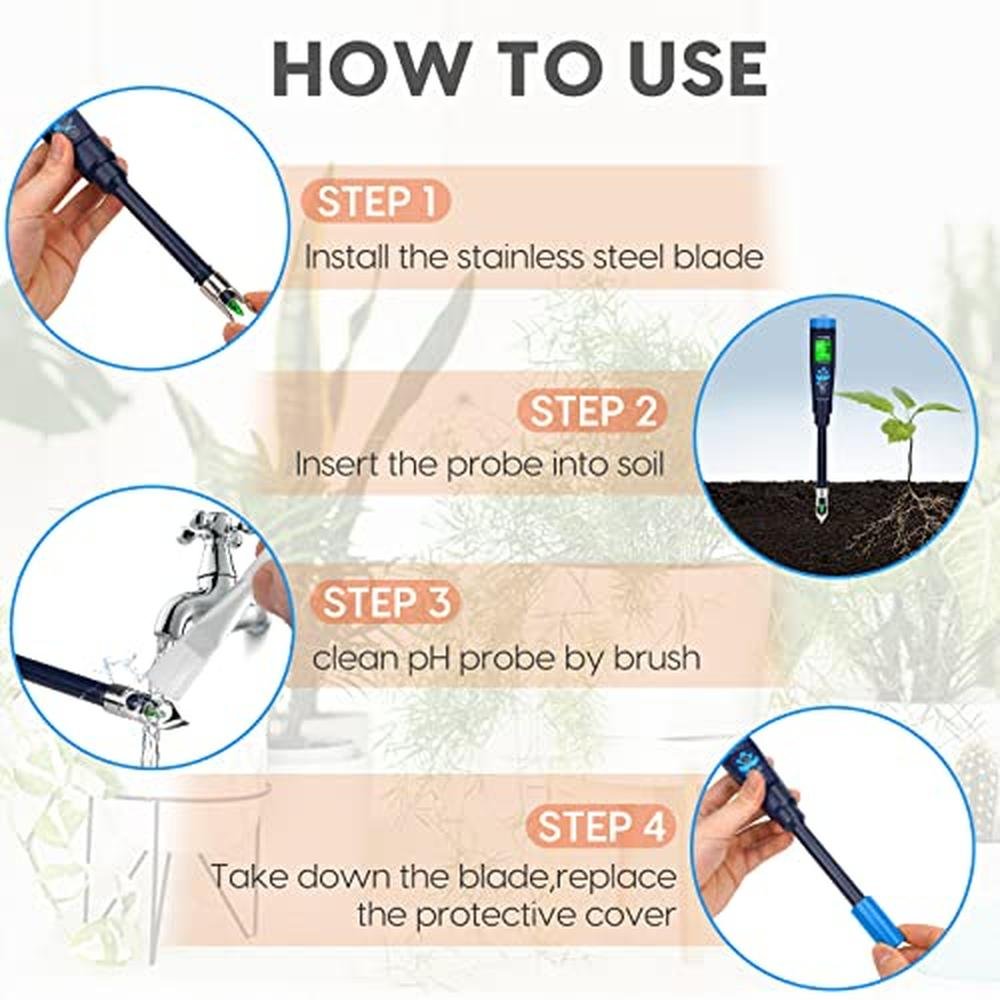 Soil pH Testing Solutions: YINMIK Professional Digital pH – Close-up Detail