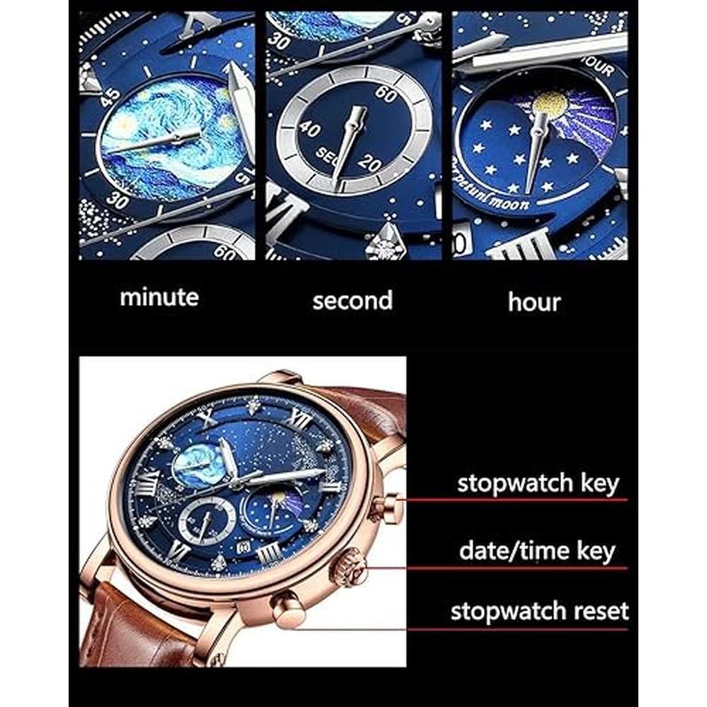 Watches Minilujia: Minilujia 50M Waterproof Men World Map – Side View
