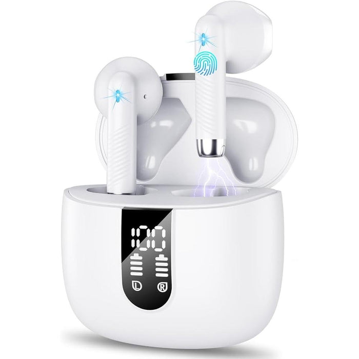 Wireless Earbud Bluetooth 5.3 Headphones with Clear Sound – Front View