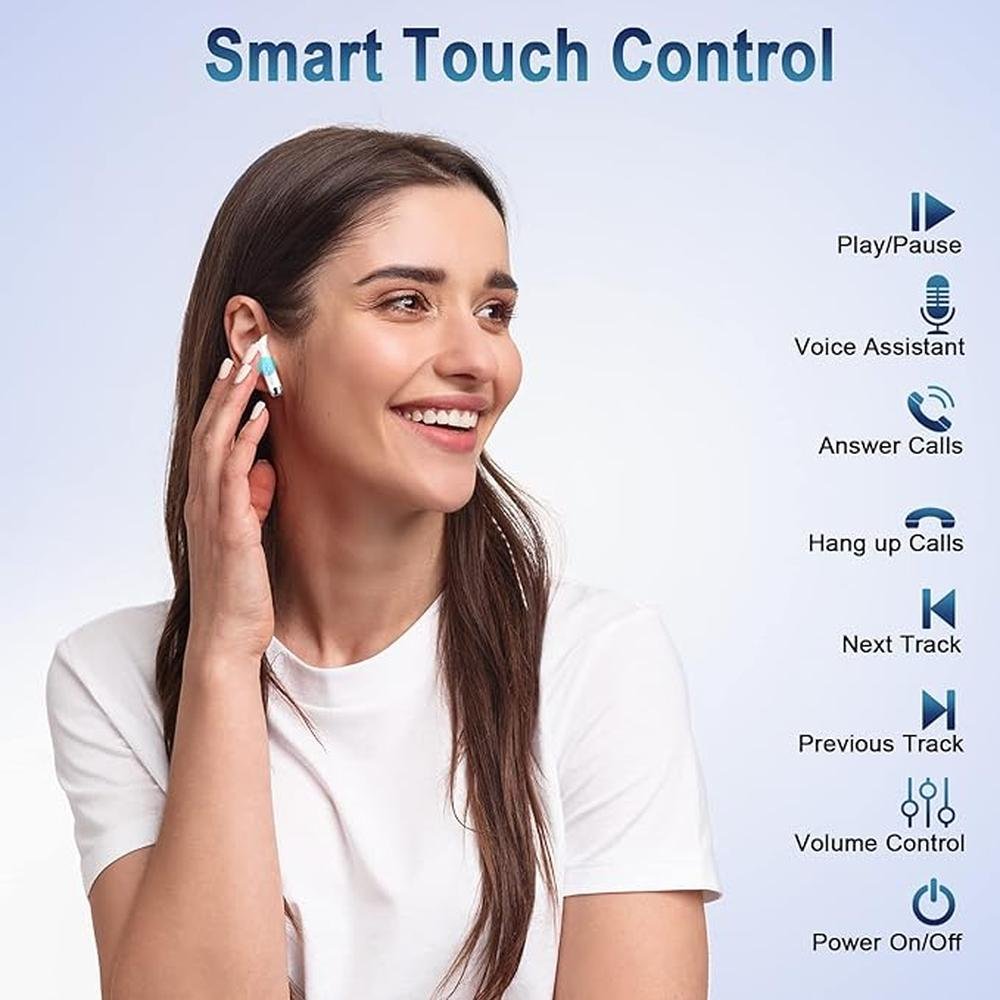 Wireless Earbud Bluetooth 5.3 Headphones with Clear Sound – Side View