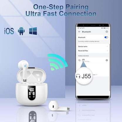 Wireless Earbud Bluetooth 5.3 Headphones with Clear Sound – Close-up Detail