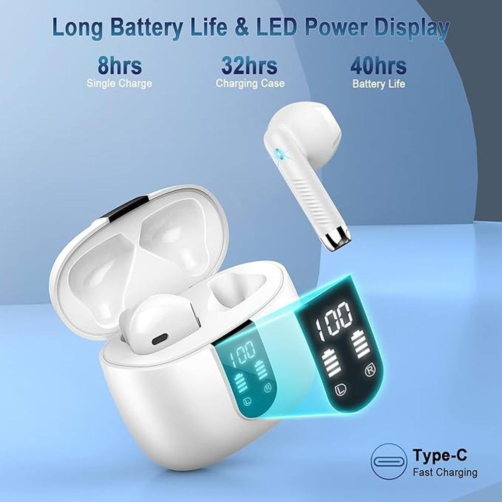 Wireless Earbud Bluetooth 5.3 Headphones with Clear Sound – In Use
