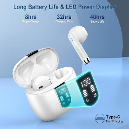 Wireless Earbud Bluetooth 5.3 Headphones with Clear Sound – In Use