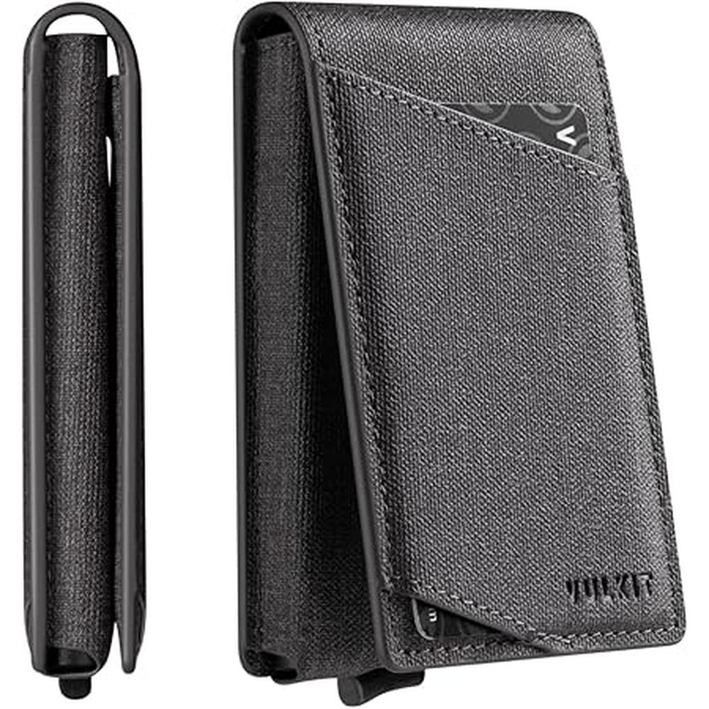 Vulkit Pop Up Wallet: Vulkit Premium Leather RFID Blocking – Front View