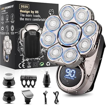 Head Shaver: 9D Electric Head Shaver for Bald Men Upgraded – Front View