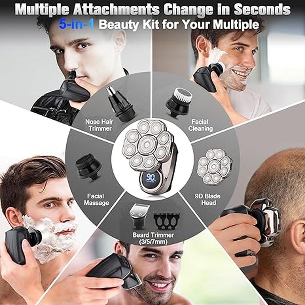 Head Shaver: 9D Electric Head Shaver for Bald Men Upgraded – Packaging