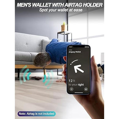 Airtag Wallet: Jowlroel Bifold RFID Blocking Leather Wallet – Packaging