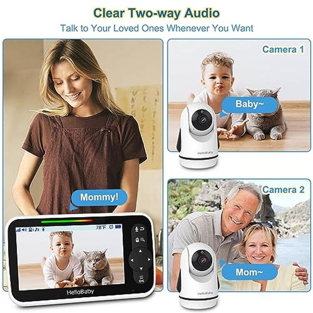 Cameras Hellobaby: HelloBaby Video Baby Monitor with 2 – In Use