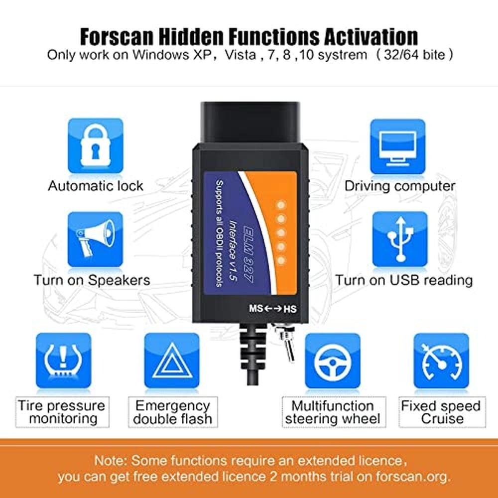 ELM327 Compatible OBD2 Adapter – Side View