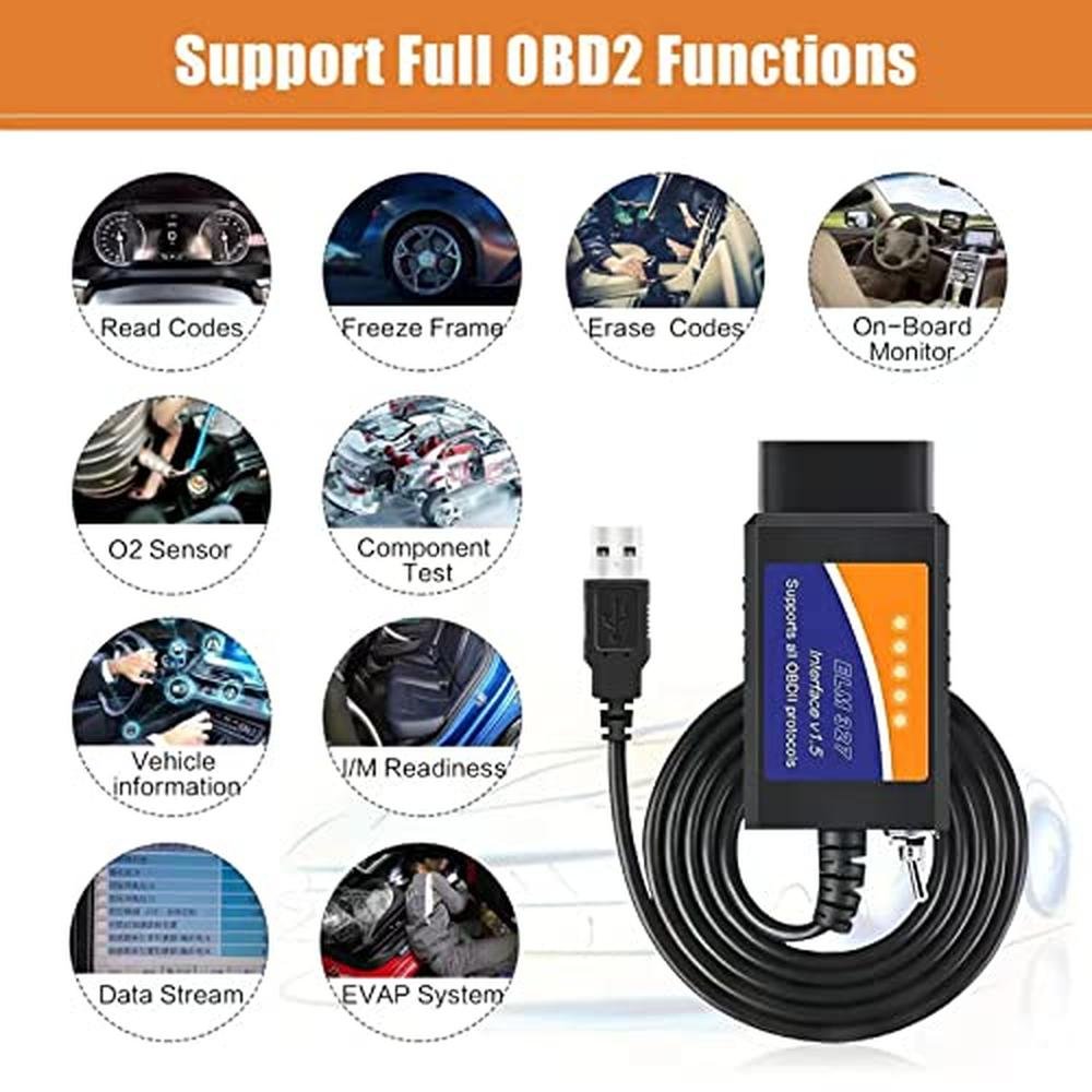 ELM327 Compatible OBD2 Adapter – Close-up Detail