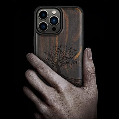Wood Case: Carveit Magnetic Wood Case for iPhone 14 Pro Max – Side View