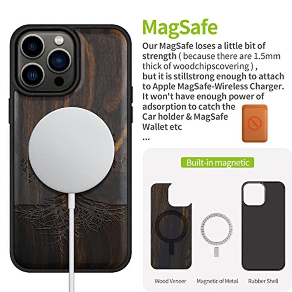 Wood Case: Carveit Magnetic Wood Case for iPhone 14 Pro Max – Packaging