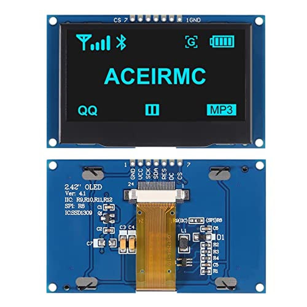 ACEIRMC 2.42 Inch 128x64 OLED LCD Display Module – Close-up Detail
