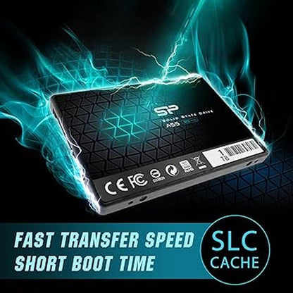 Silicon Power 2-Pack 1TB SSD: A55 SLC Cache – Side View