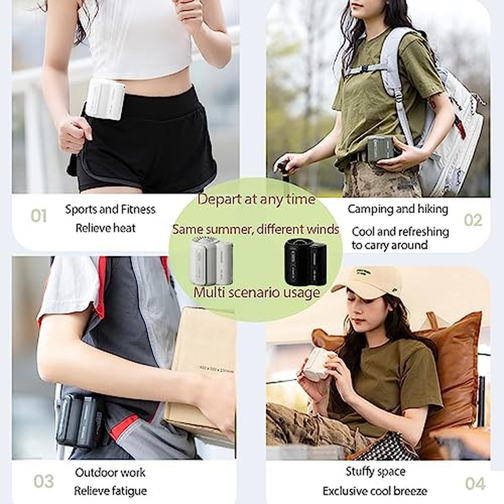 Portable Waist Clip Fan: Fuliying Handheld Fan Mini – Close-up Detail