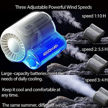 Portable Waist Clip Fan: Fuliying Handheld Fan Mini – In Use