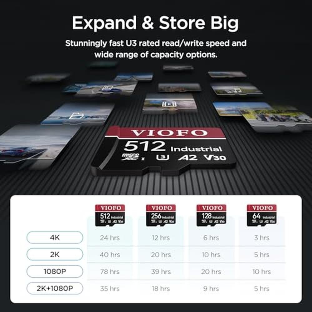 Viofo 256GB Industrial Grade MicroSD Card – Packaging