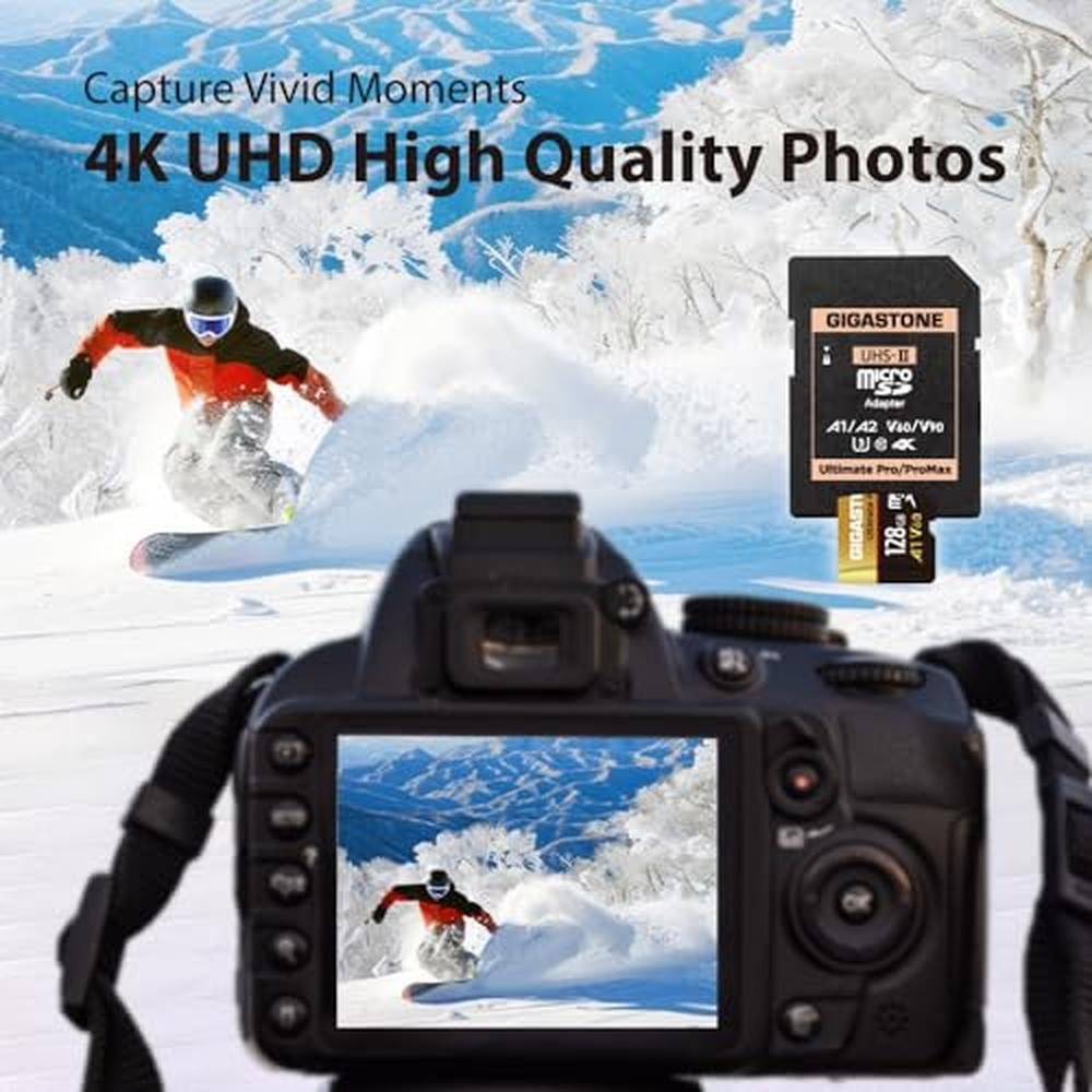 5-Yrs Free Data Recovery: GIGASTONE 128GB Micro SD Card – In Use