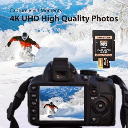 5-Yrs Free Data Recovery: GIGASTONE 128GB Micro SD Card – In Use