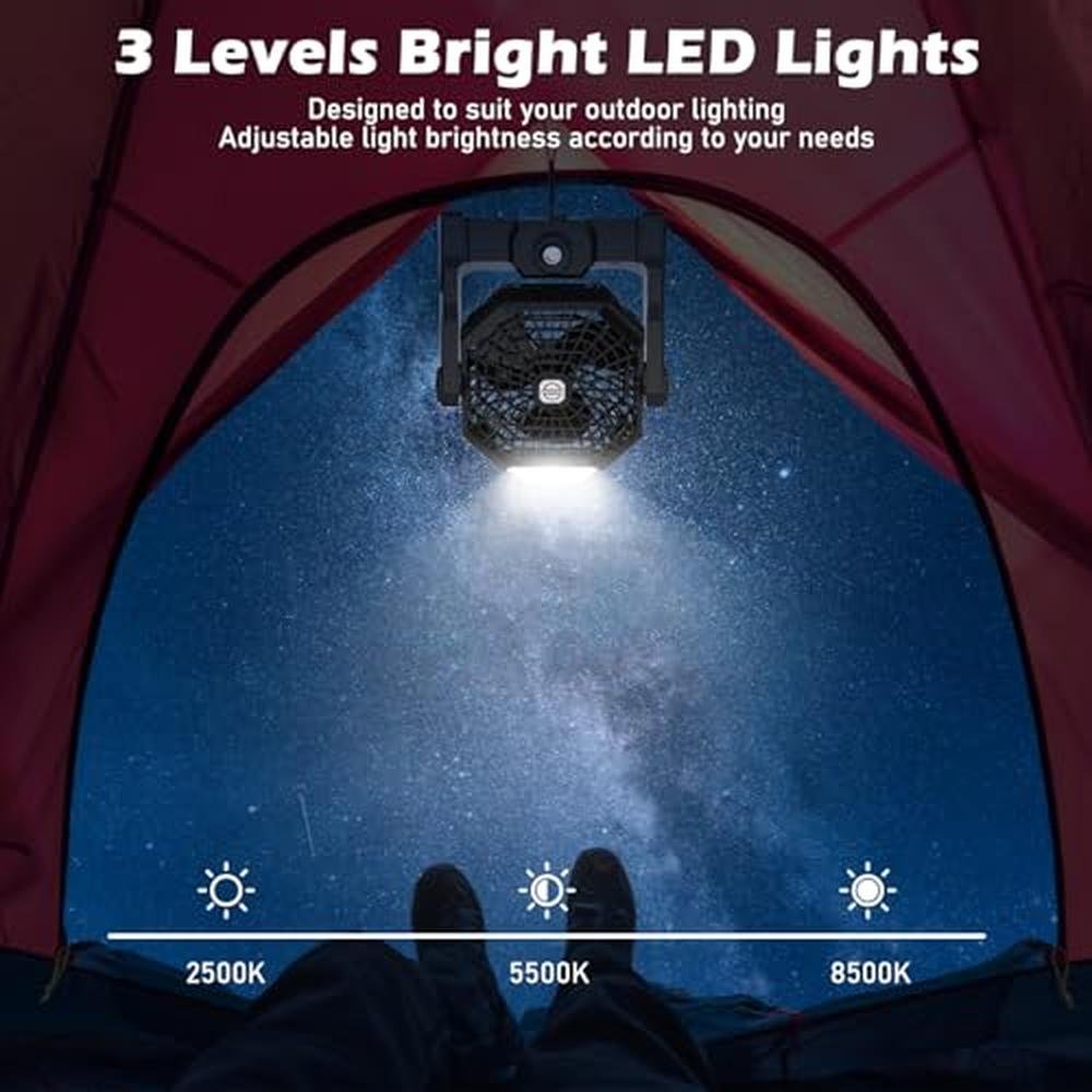 Camping Fan: Howhio Rechargeable 10400mAh Portable Battery – Packaging
