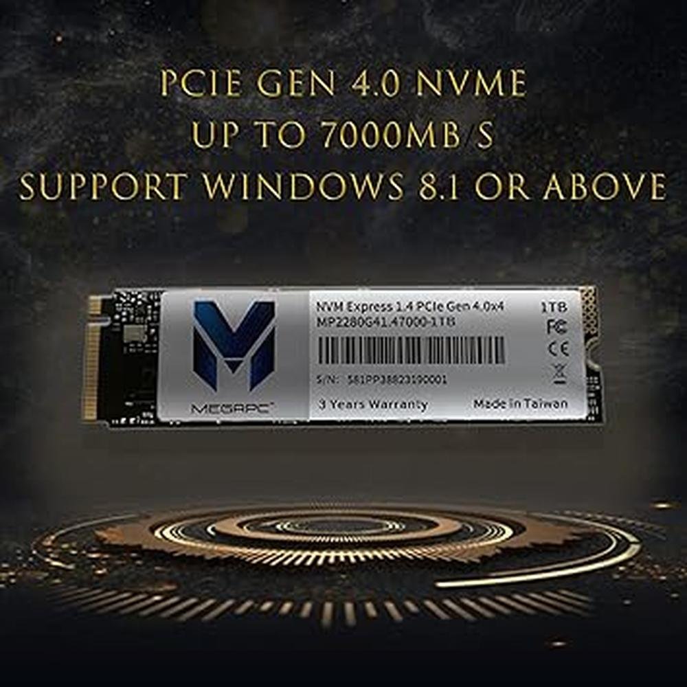 PCIe 1TB NVMe M.2 2280 Internal Solid State Hard Drive – Close-up Detail