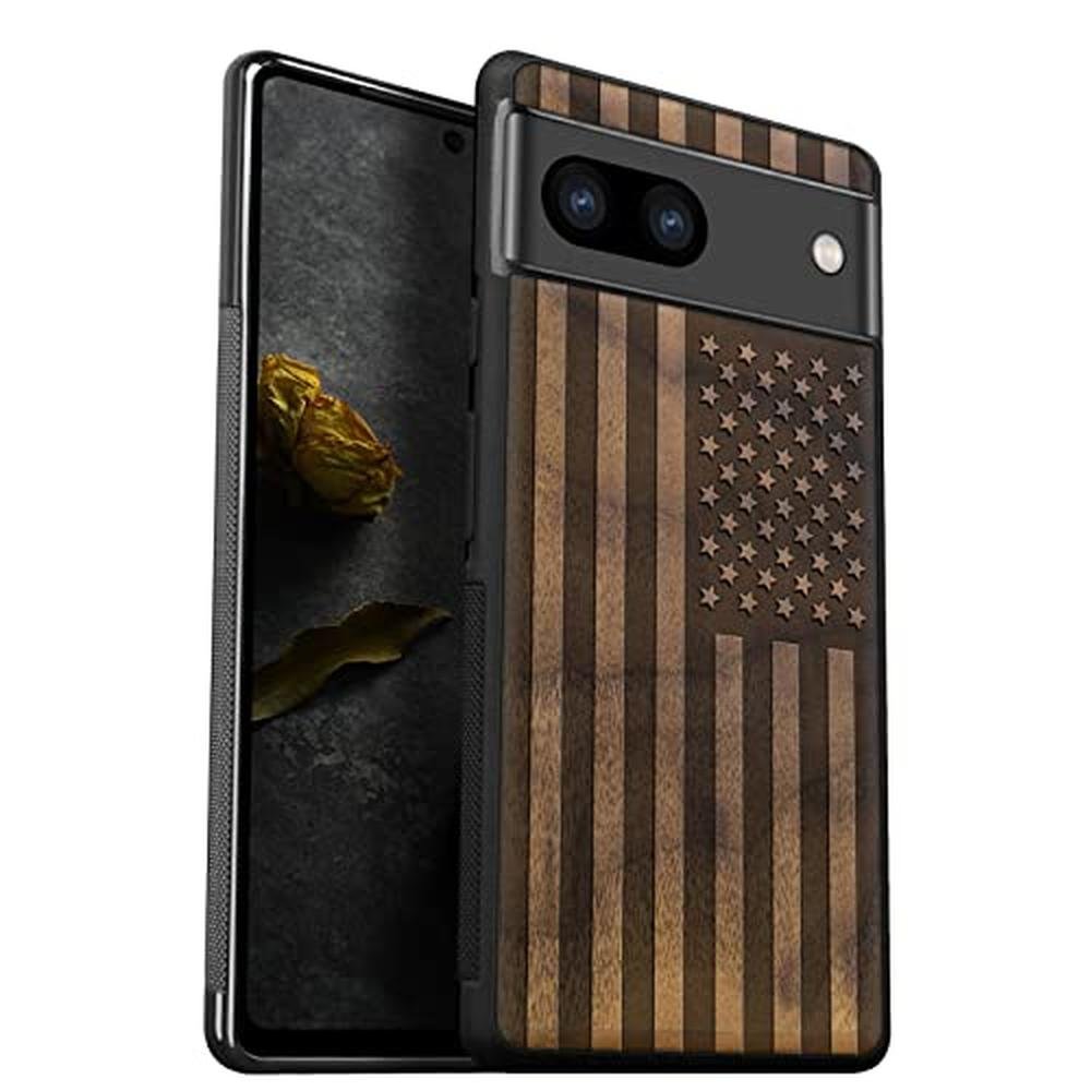 Carveit Wood Case for Pixel 7a – Front View