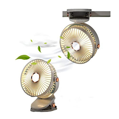 Fan SRDMUPH: SRDMUPH Desk Fan Clip On with Lights USB – Front View