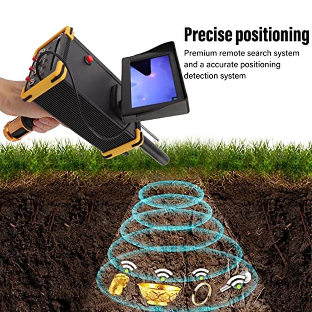 Metal Detector: Professional Gold Finder Scanner Device 15m – Side View