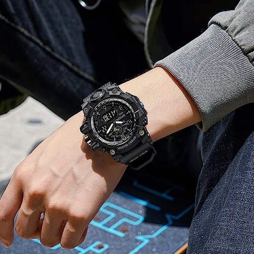 Men Aimes: AIMES Men's Watches Sports Outdoor Waterproof – Side View