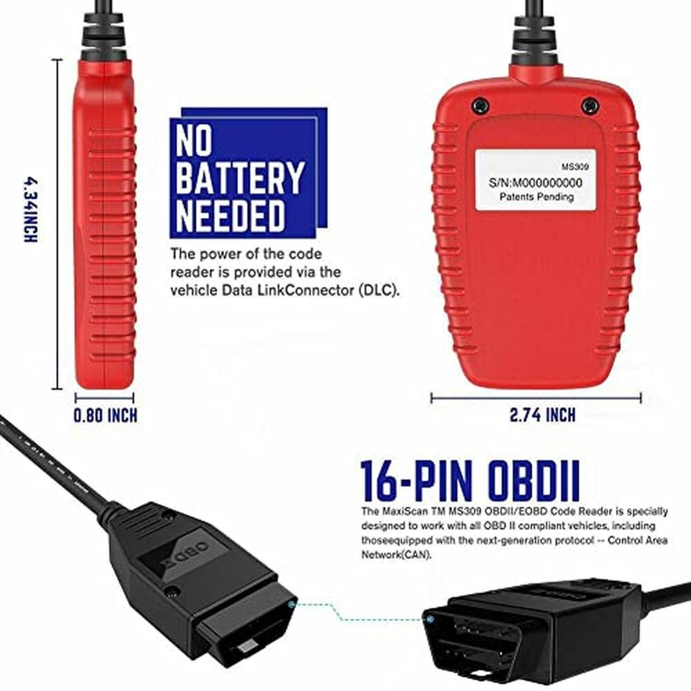 Can Scanner: MS309 Automotive Scanner Engine Diagnostic Tool – Packaging