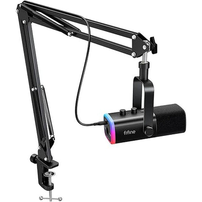Fifine XLR: Fifine XLR/USB Gaming Microphone Set Dynamic PC – Front View