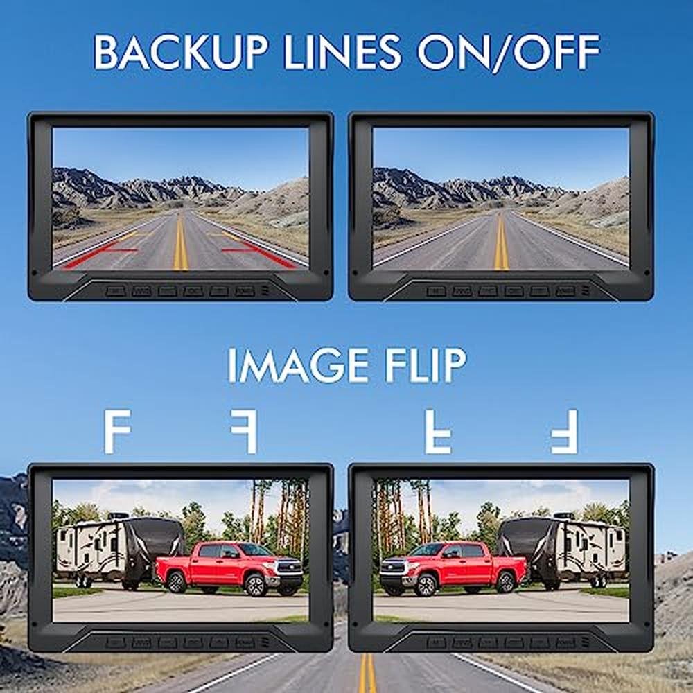 Camera Backup: Dual RV Backup Camera Plug and Play 7 Backup – In Use