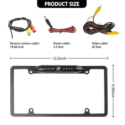 Camera License Plate: IP67 Waterproof HD Night Vision – Side View