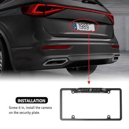 Camera License Plate: IP67 Waterproof HD Night Vision – Close-up Detail