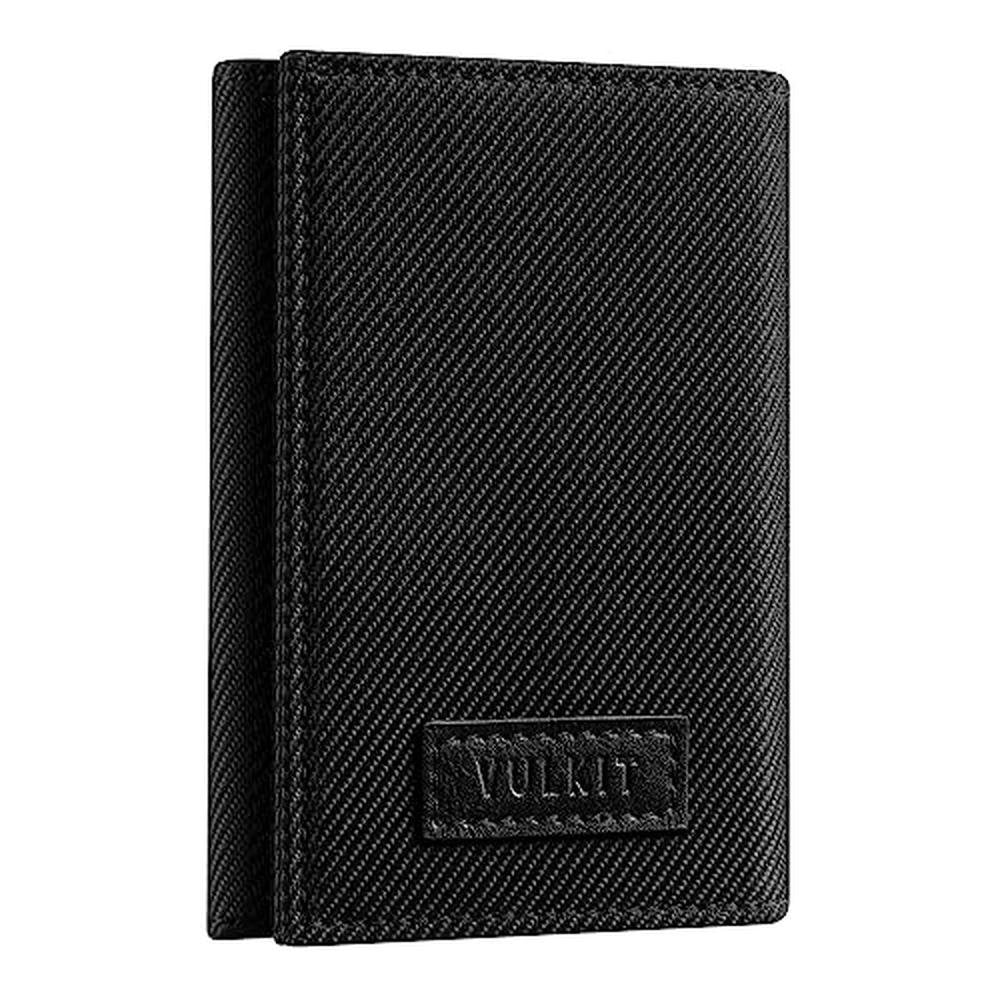 Vulkit Wallet: VULKIT Trifold Canvas Wallet Slim Credit – Front View