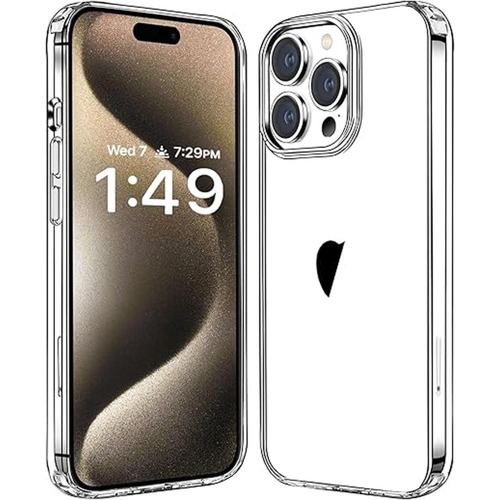 Case Clear: iPhone 15 Pro Transparent Shockproof Phone Case – Front View