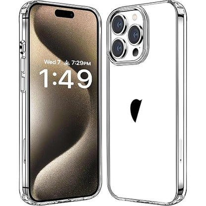 Case Clear: iPhone 15 Pro Transparent Shockproof Phone Case – Front View