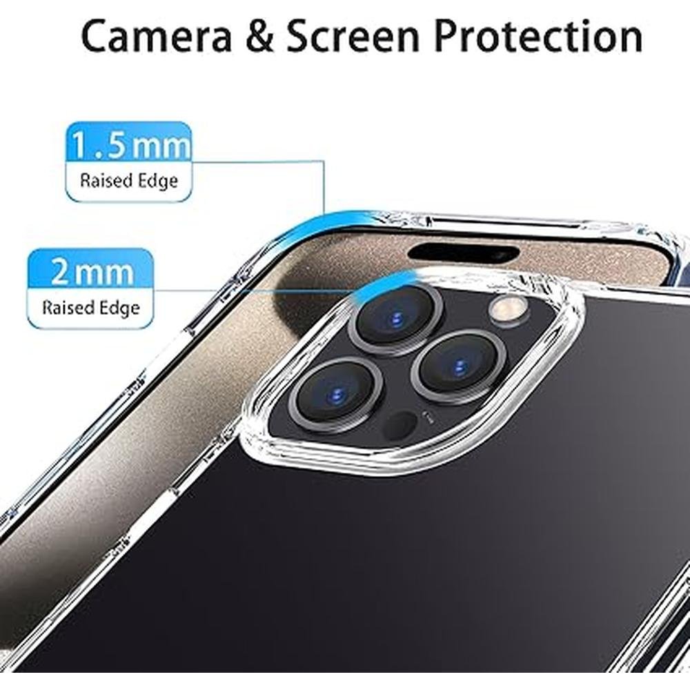 Case Clear: iPhone 15 Pro Transparent Shockproof Phone Case – Packaging