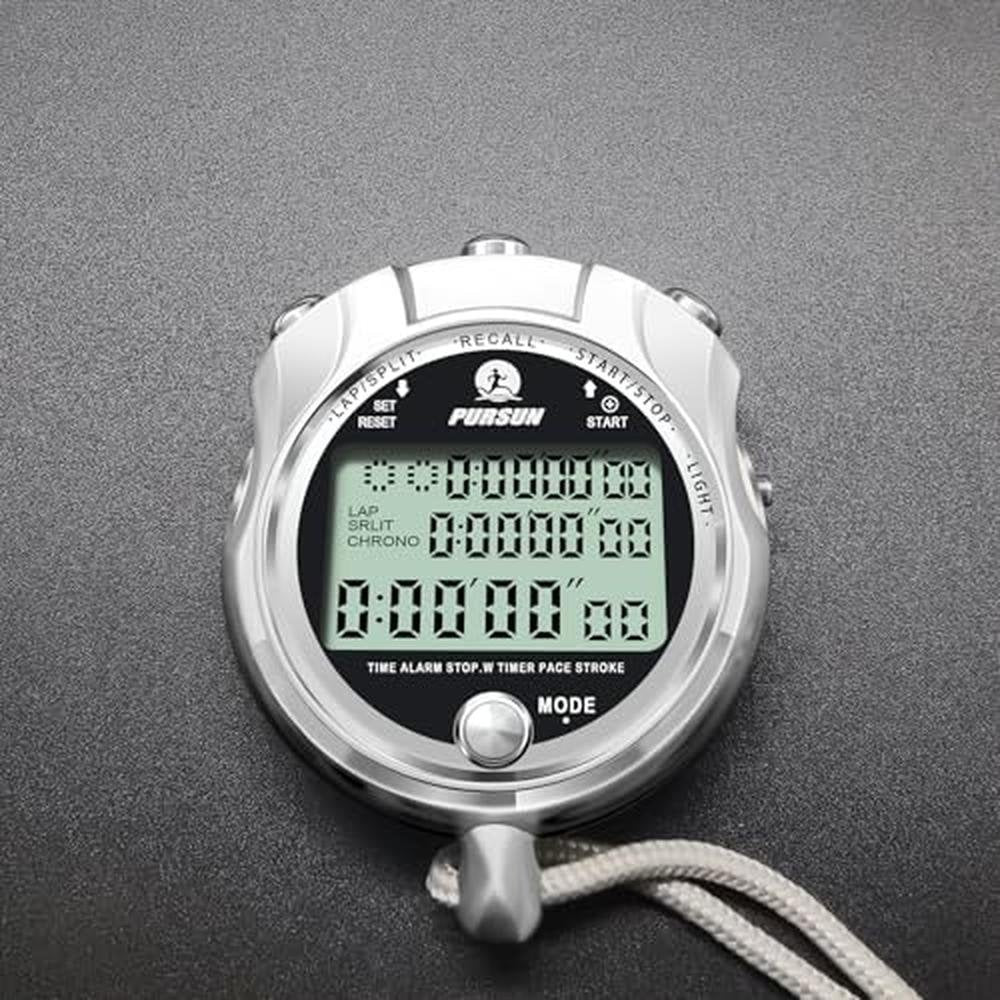 Rolilink Metal Stopwatch: Rolilink Metal 400 Lap Memory – Close-up Detail