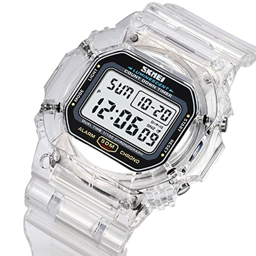 Watch Digital: RNONDRY Clear Waterproof Watch for Men and – Close-up Detail