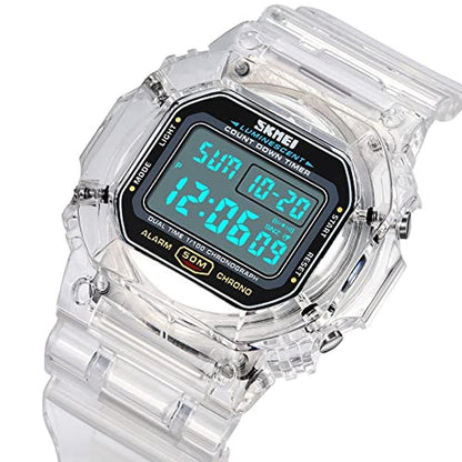 Watch Digital: RNONDRY Clear Waterproof Watch for Men and – In Use