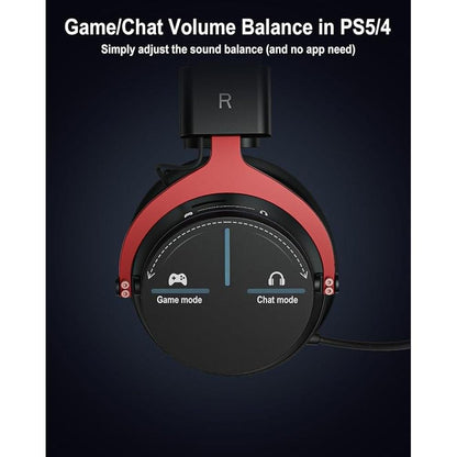 Inwa PS5 Headset Wireless with Game/Chat Balance Mixer – Close-up Detail