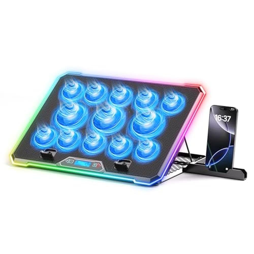 Laptop Cooling: Kyolly RGB Laptop Cooling Pad Gaming Laptop – Front View