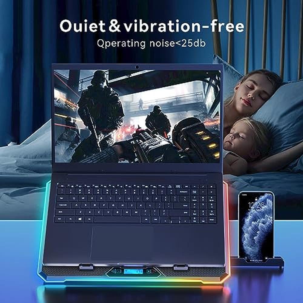 Laptop Cooling: Kyolly RGB Laptop Cooling Pad Gaming Laptop – In Use