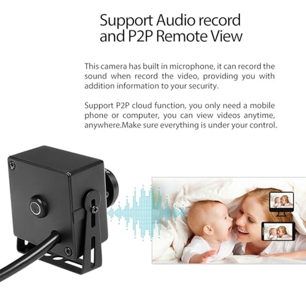 Audio Fisheye: REVODATA 5MP Mini POE IP Camera – Close-up Detail