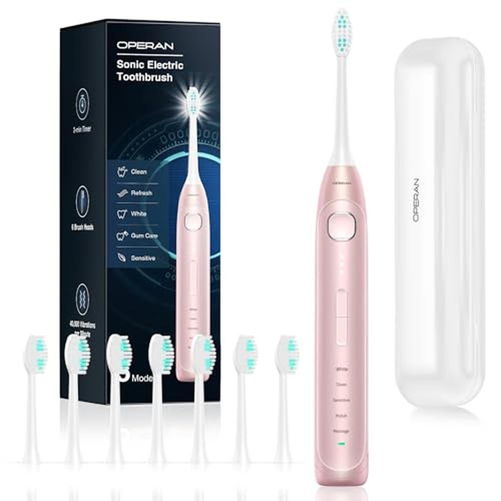 Operan Electric Toothbrush: Rechargeable Sonic Toothbrush – Front View