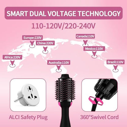 Dual Voltage Hair Dryer Brush – Side View