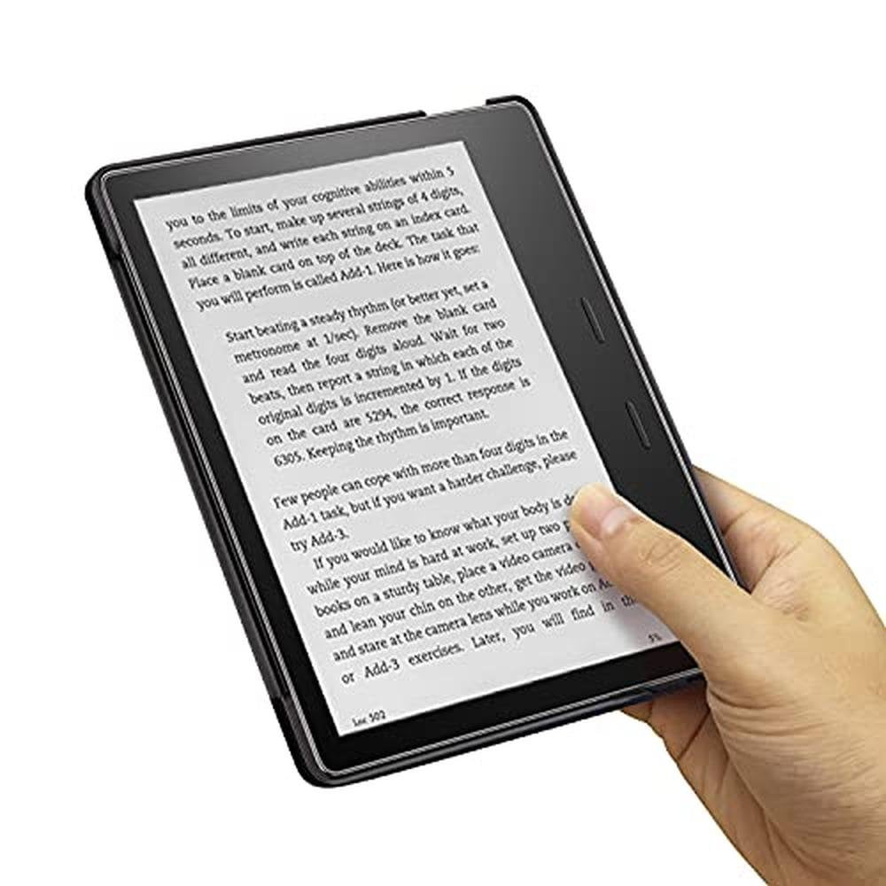 Case Kindle Oasis: Flyorigin 9th 10th Gen PU Leather Cover – In Use