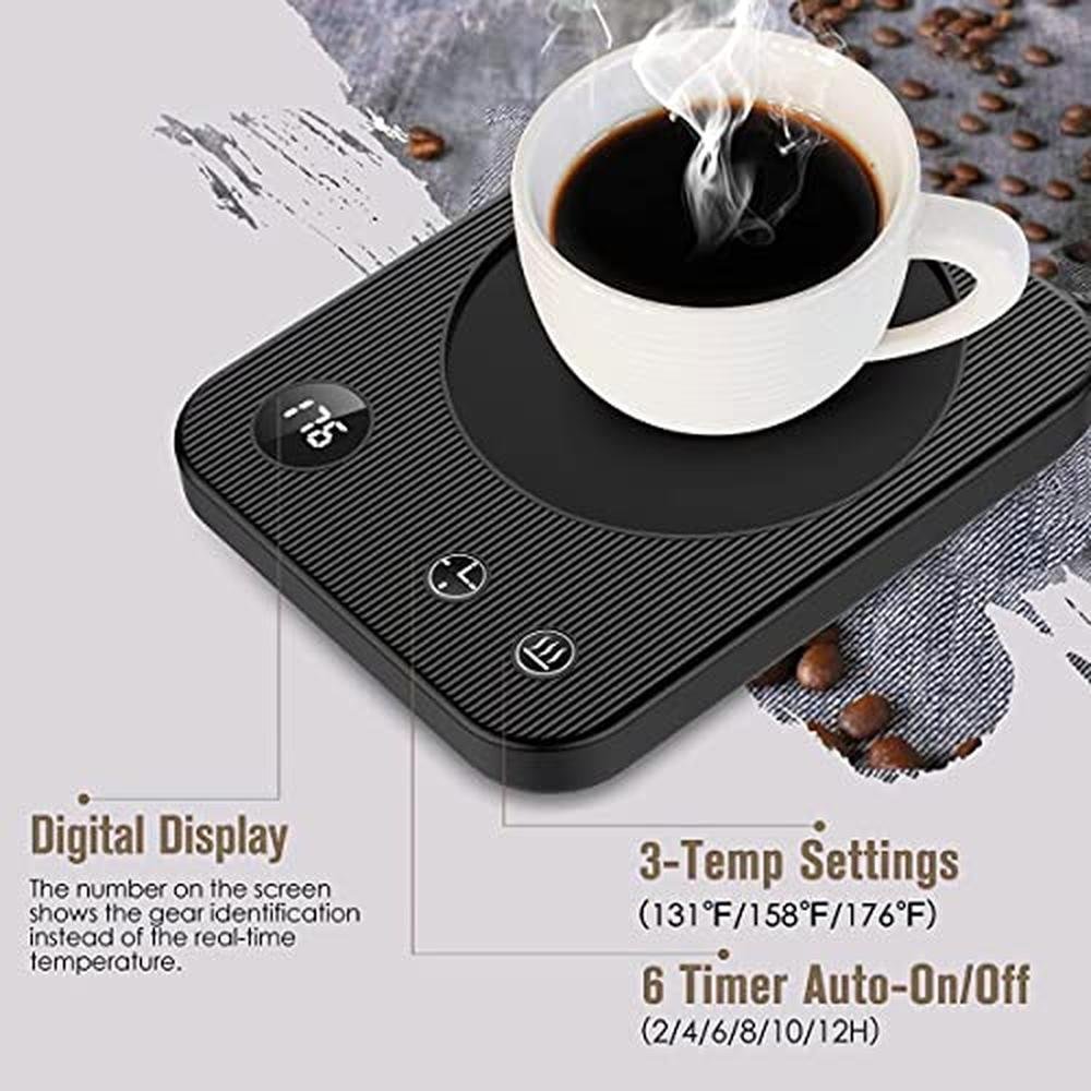 Warmer Coffee: Lesipee Electric Coffee Warmer with Auto – Close-up Detail